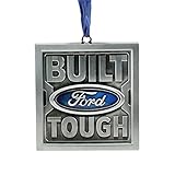 3” Officially Licensed “Built Ford Tough” Brushed Nickel Plated Christmas Tree Ornament