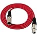 GLS Audio 6ft Patch Cable Cords - XLR Male to XLR Female Color Cables - 6' Balanced Snake Cord - 6 Pack