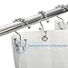 Wimaha Rustproof Shower Curtain Rings, Stainless Steel Heavy Duty Roller Double Glide Shower Hooks for Bathroom Shower Rods Curtains Liners, Polished Chrome, Set of 12