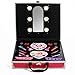 IQ Toys Pretend Play Makeup Cosmetic Set for Princess Girls in Sturdy Hot Pink Case with Built in Lights and Mirror, Non-Toxic, Washable Makeup Kit