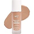 No7 Restore & Renew Multi Action Serum Foundation - Warm Beige - Liquid Foundation Makeup with Vitamin C, Vitamin E & Collagen for Face - Beauty Skin Serum Formula with Medium Coverage (30ml)