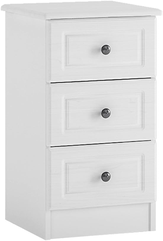 Furniture To Go Hampshire 3 Drawer Bedside Chest Table With Easy
