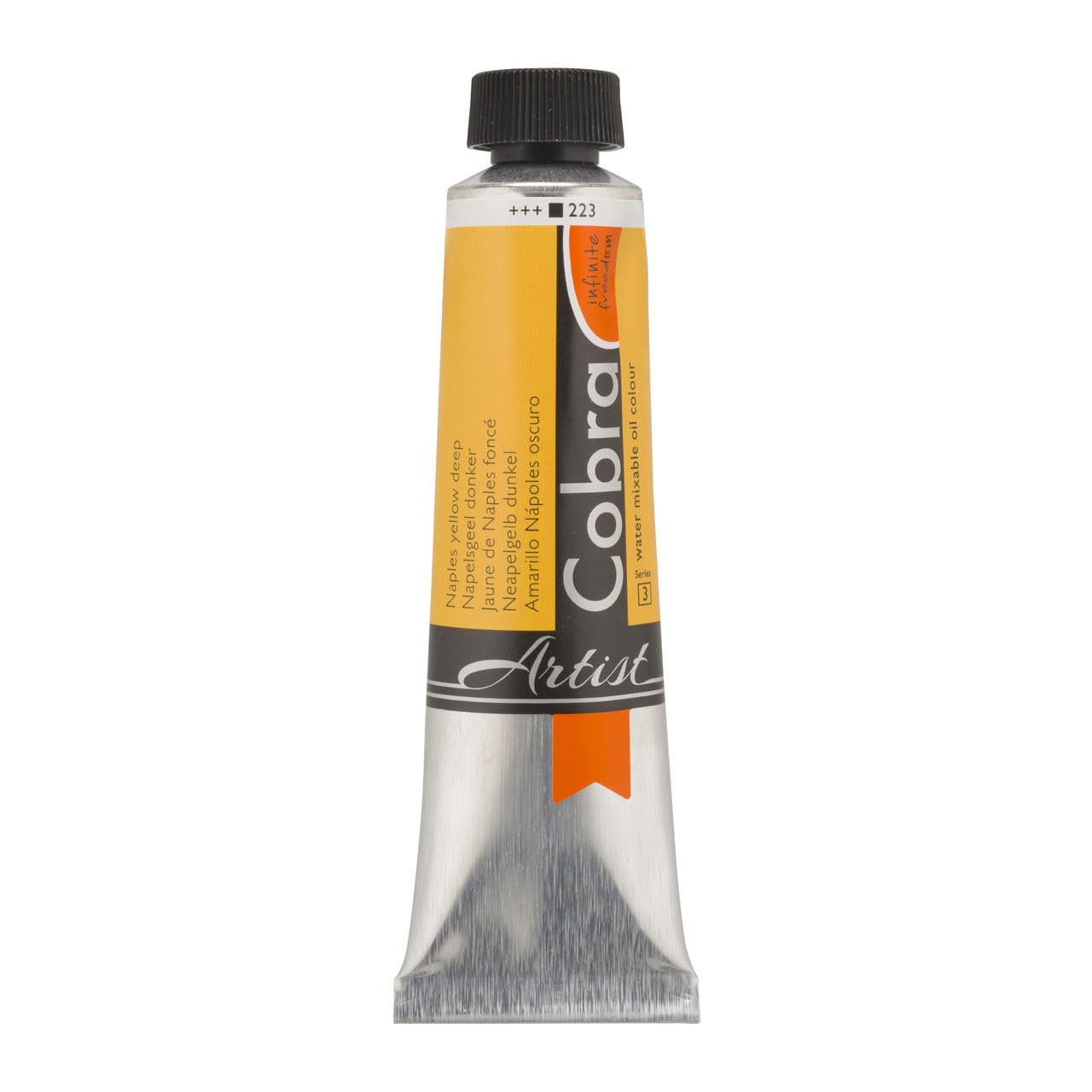 Cobra Artist Water-Mixable Oil Colour - Naples Yellow Deep 223-40 ml Tube - High Lightfastness +++