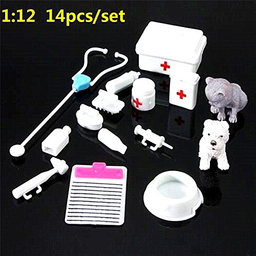 EatingBitiingï¼ˆRï¼‰14Pcs Set Mini Medical Equipment Doll Toys For Dolls Bear Dollhouse Miniatures