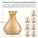 OliveTech Essential Oil Diffuser,Wood Grain 400ml Ultrasonic Cool Mist Humidifier with Waterless Auto Shut-Off and BPA-Free for Home Office Bedroom Baby Room