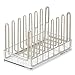 mDesign Cosmetic Palette Organizer for Vanity Cabinet to Hold Makeup, Beauty Products - Clear/Satin