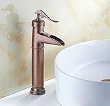 Eyekepper Vintage Style Single Control Rustic Bathroom Faucet Antique Copper Finish Bathroom Sink Faucet