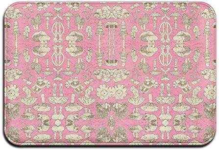 Mushroom Pink Background Door Mats Outdoor Mats