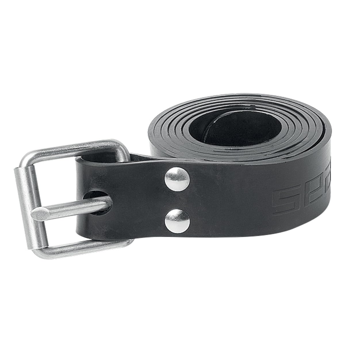 SEAC Unisex Marseilles Rubber belt for freediving Length 145 cm Made in Italy, black/silver, UK