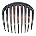Camila Paris CP2431 French Hair Side Comb Small Rounded Tortoise Shell, French Twist Hair Combs, Strong Hold Hair Clips for Women Bun Chignon, No Slip Styling Girls Hair Accessories Made in France
