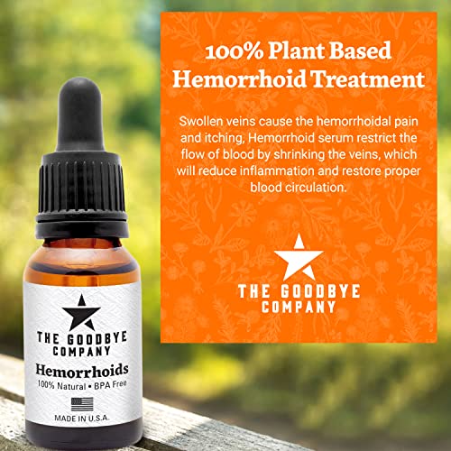 Goodbye Hemorrhoids Natural Vegan Hemorrhoid Healing Serum, Cream to
