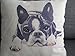 Decorbox Cotton Linen Square Decorative Throw Pillow Case Cushion Cover Cute Dog 18