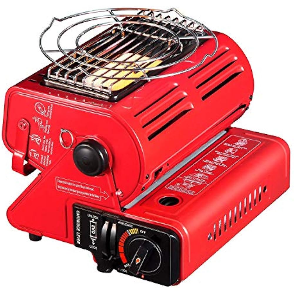 Camplux JK1000 Portable Butane Heater, 4, 400 BTU Outdoor Camping Gas