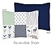 Navy Blue, Mint and Grey Woodsy Deer Boys 4 Piece Kids Childrens Twin Bedding Set