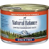 Natural Balance Fish Sweet Potato Formula Dog Food (Pack of 12 6-Ounce Cans)