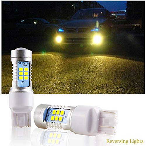 Dantoo 2 pcs 7443 7444 7441 7440 LED Bulb Extremely Bright Reverse Light Bulbs 6000K Xenon 21 SMD White Backup Reverse LED Light Lamp - Thumbnail 4
