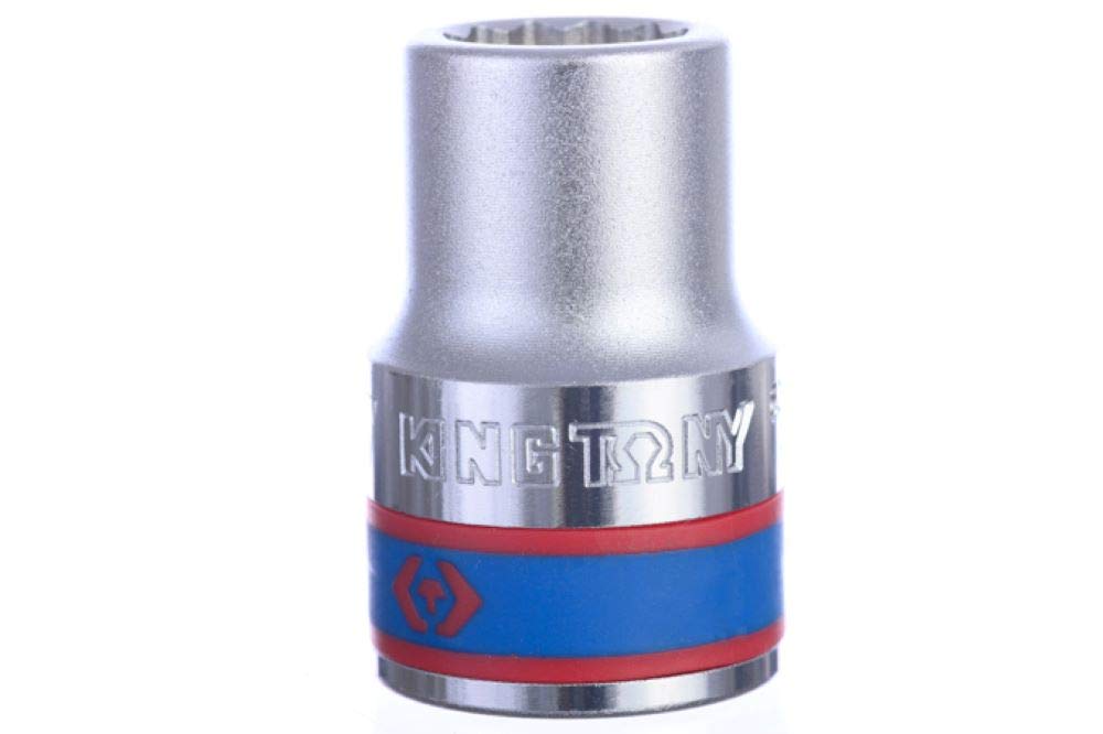 KING TONY 633017M Socket 3/4" Bi-Hexagonal 17mm for DIYers & Professionals, Ideal for Repair and Installation tasks, 17mm