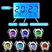 Alarm Clock, KSACLE Wake Up Light Clock for Kids Child Toddler Adults, Digital Sleep Night Light with Temperature Display & Nature Sound - 7 Colors Changing