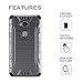 Huawei Sensa 4G LTE [Straight Talk] H710VL H715BL / Honor 5X Armor Case Heavy Duty Brushed Metal Metallic Finish Slim Fit Shock Impact Dual Layer Protection Hybrid TPU Hard Case (Gray)