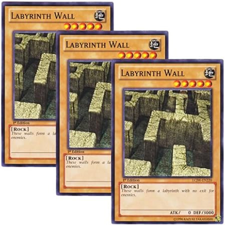 Amazon 3枚セット 遊戯王 英語版 Lcjw En2 Labyrinth Wall 迷宮壁 ラビリンス ウォール ノーマル 1st Edition トレカ 通販