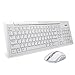 ARION Rapoo 8200P Multimedia Wireless Keyboard and Mouse 2-in-1 Combo for Laptops Desktops PC - WHITE