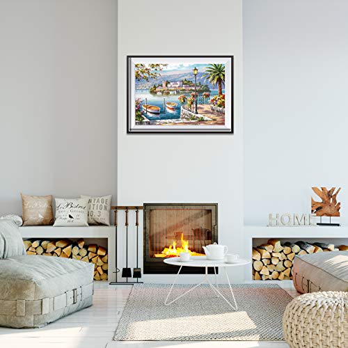 Jigsaw Puzzles 1000 Piece Harbor Scenery Large Adults Jigsaw, Fun