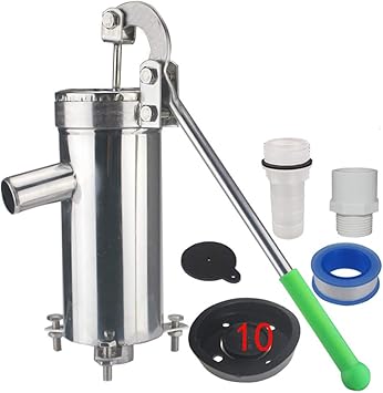 Puits Deau Pressurisé Pompe Manuelle Pompe à Eau De Ménage Pompe De Puits Tête De Pompe à Amorçage Automatique Pompe à Main En Acier Inoxydable