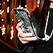 OCYCLONE Cute Glitter Case with Ring Compatible with iPhone 8 Plus 7 Plus for Women Girl, Black