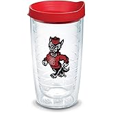 Tervis Made in USA Double Walled North Carolina State Wolfpack Insulated Tumbler Cup Keeps Drinks Cold & Hot, 16oz, Wolf