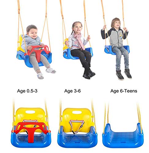 Emwel Babyschaukel Outdoor - kinderschaukel 3 in 1 Kinderschaukel Indoor Kinderschaukel für Baby und Kinder abnehmbare… – Bild 3