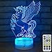3D Night Light Lamp Unicorn Light-3D Illusion Night Light Remote Control-Night Light for Boys/Kids/Girls/Babies/Children Bedrooms Gifts for Holiday Birthday(Unicorn)