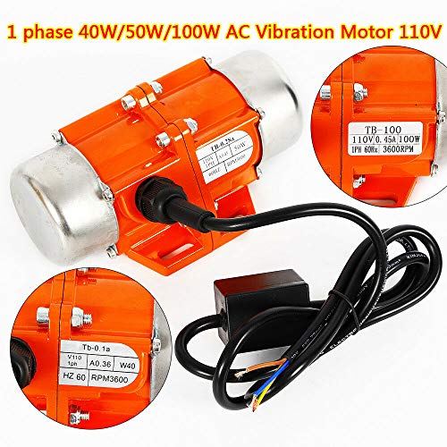40W 110V Mini Vibrating Motor 3600 RPM Concrete Vibrator Vibration Motor Single Phase Aluminum Alloy Vibrating Vibrator Motor for Shaker Table Vibrating - Thumbnail 3