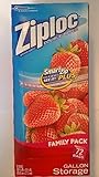 Ziploc Double Zipper Gallon Storage Bags, 72 Count