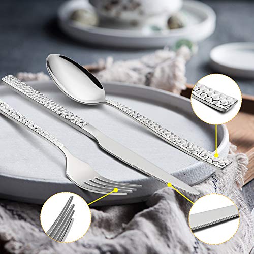 65Piece Silverware Set with Serving Pieces, Efar Stainless Steel