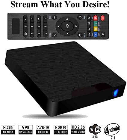 KUKELE S905W Streaming Media Player Android 7 Nougat 2GB/8GB TV Box 4K UHD Ready to Stream Media Center with KU Updator