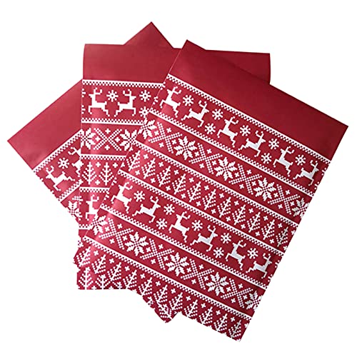 Orgrimmar 10 PCS Poly Bubble Mailers 8.3x9.3 Inch Christmas Envelopes Shipping Bags with Self Seal Adhesive, Waterproof and Tear-Proof Postal Bags-Red Elk