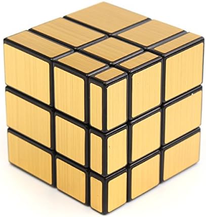 KITTEC 3x3x3 Brushed Mirror Magic Cube Puzzle Gold