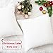 Home Brilliant Pillow Covers 18x18 Striped Corduroy Velvet Cushion Covers Set of 2 Square Decorative Pillowcase, 18 x 18 inch, Creamy White