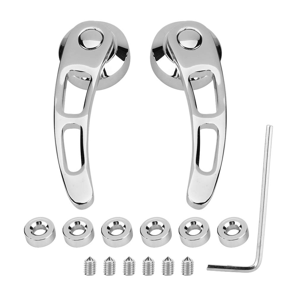 Photo 1 of Qiilu Car Window Handle Winder Riser Replacement - 2PCS 4 1/4" Winder Crank Handles for Silver