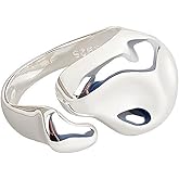 WPPHXY Sterling Silver Adjustable Rings for Women 925 Silver Band Ring High Polish Thumb Rings