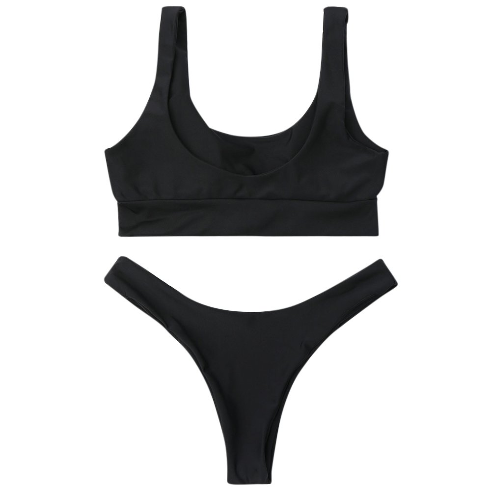 hannea scoop high cut thong bikini set