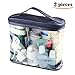 LOUISE MAELYS Clear Cosmetic Bag with Top Handle Travel Toiletry Case Train Bags