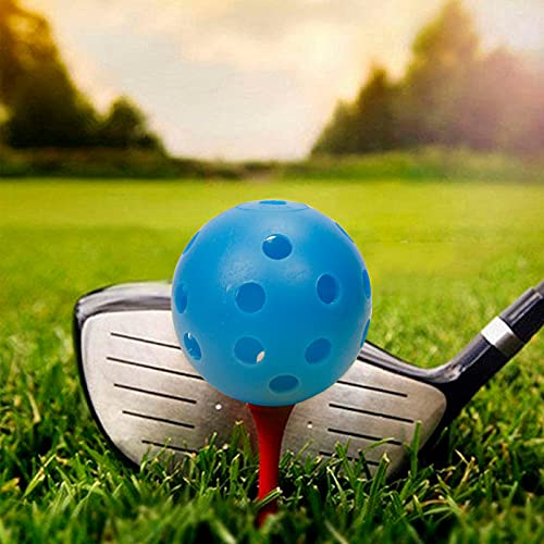 50 Packs Practice Golf Balls Limited Flight Golf Balls 40mm Hollow Plastic Golf Training Balls Colored Airflow Golf Balls for Swing Practice Driving Range Home Use Indoor (H01)