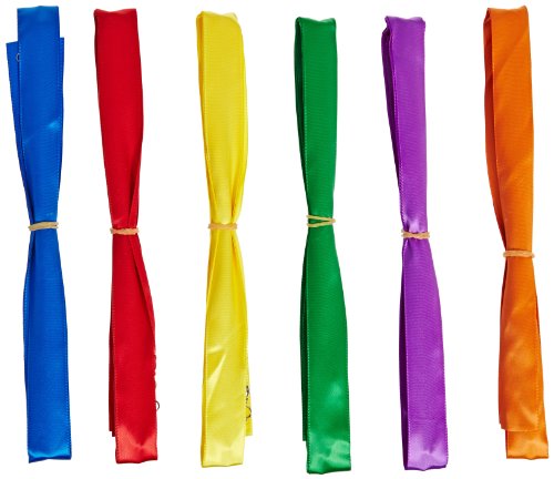 image for Sportime Rainbow Ribbon Wands, 36 Inches, Set of 6 - 004549, Assorted 