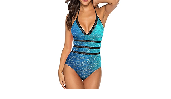 Amazon Com Womens Bathing Suits One Piece Swimsuits Ocean Blue Waters Athletic Training Swimsuit Swimwear Sports Outdoors