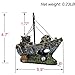 Bestgle Aquarium Ornament Wreck Sailing Fish Boat Sunk Ship Destroyer Fish Tank Decorations Resin