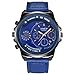 COOKI Men's Watch Fashion Business Luxury Wristwatch Analog Quartz Male Clock Casual Watch Dress Watch with Leather Band