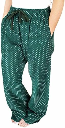 Women Polka Dot/Plaid Christmas Pajamas Pants Sleepwear