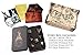Forged Dice Co. Metal Dice Set - Polyhedral Dice Set of 7 with Dice Storage Tin and Stickers - Metal DND Dice and Gaming Dice for Dungeons and Dragons RPG Games Iron w/Orange Numbers