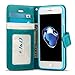 J&D Case Compatible for iPhone SE 2020/iPhone 8/iPhone 7 Case, [Wallet Stand] [Slim Fit] Heavy Duty Protective Shock Resistant Flip Cover Wallet Case